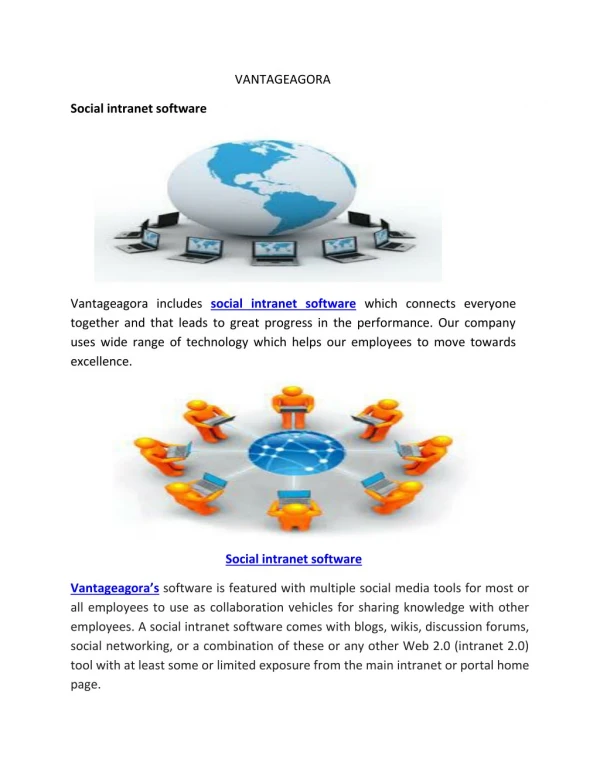 Social intranet software