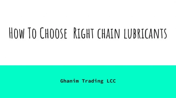 Chain Lube UAE-FUCHS Authorized Distributor-Ghanim Trading LCC