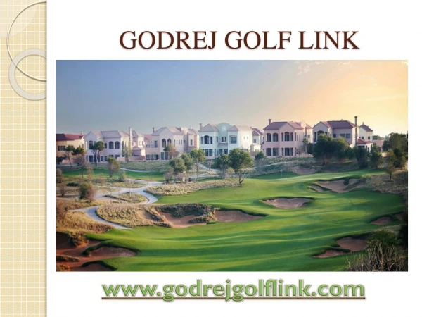 Godrej golf link evoke a modern amenities villas of Godrej properties