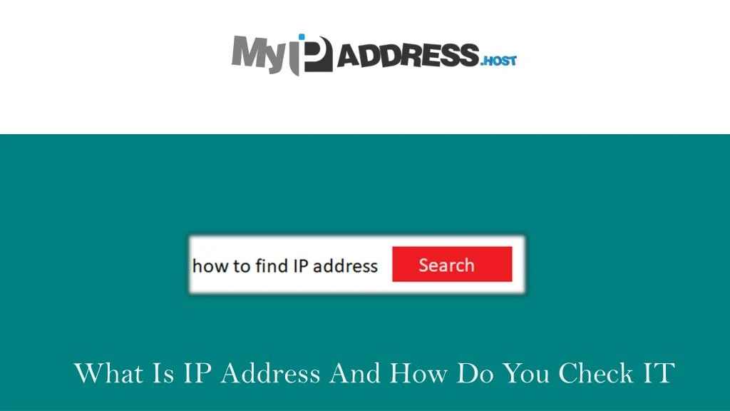 what is ip address and how do you check it