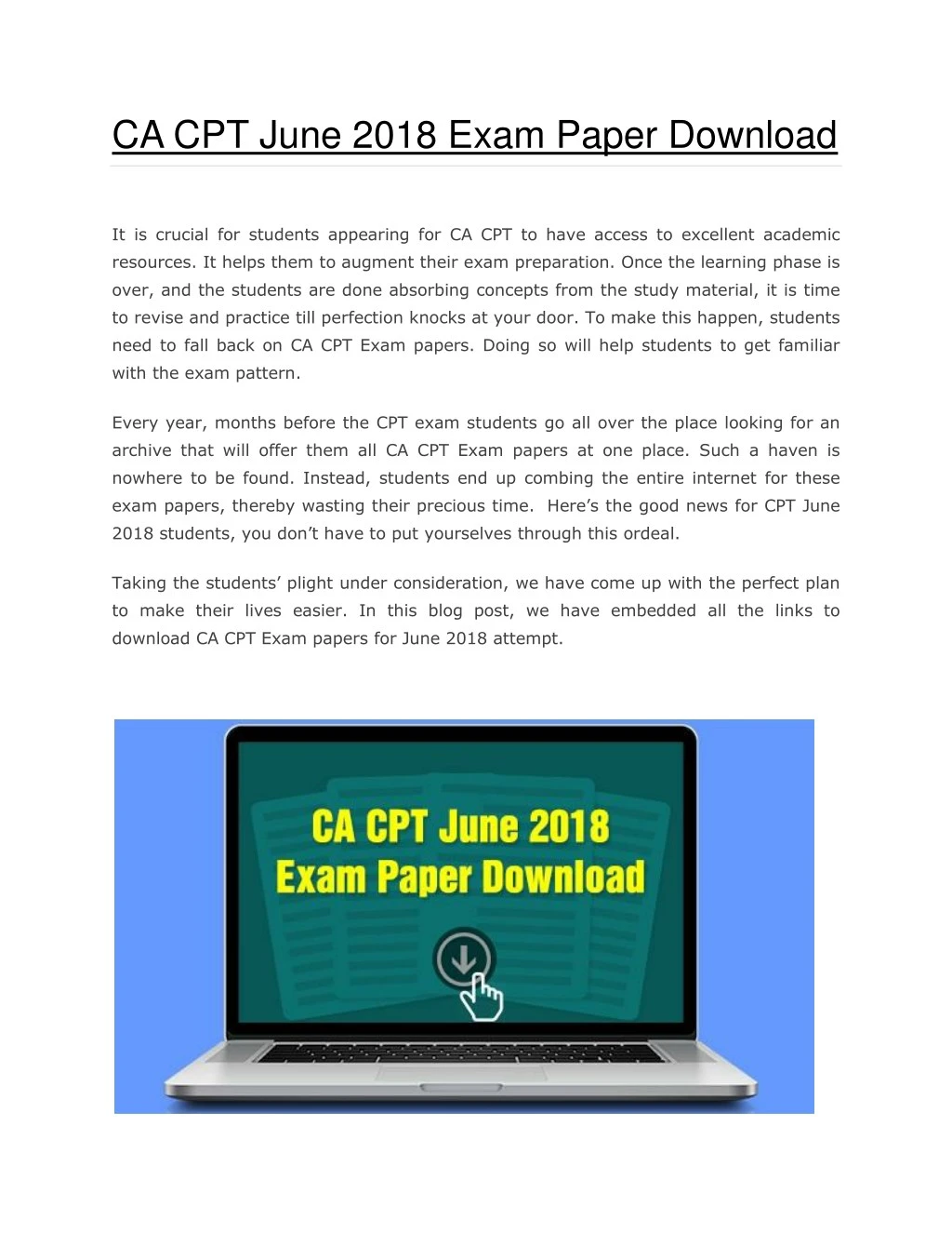 ca cpt june 2018 exam paper download