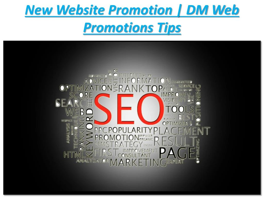 new website promotion dm web promotions tips