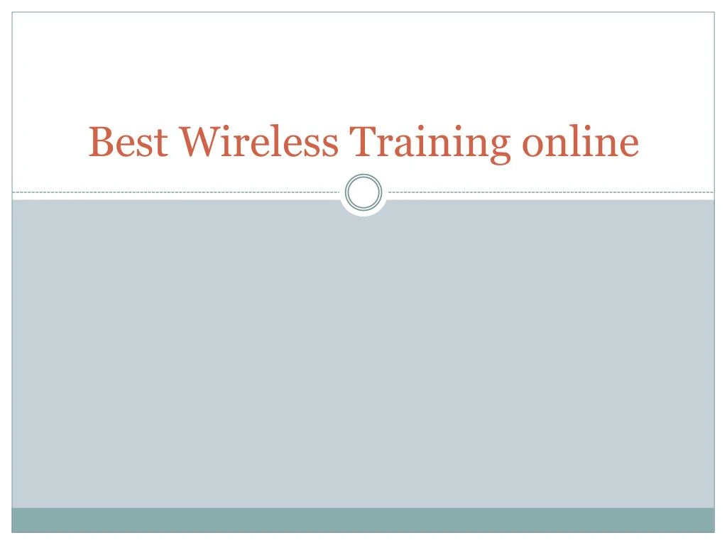 best wireless training online