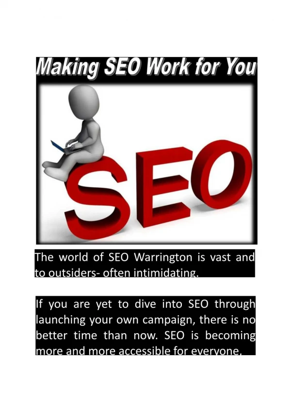 Making seo work for you
