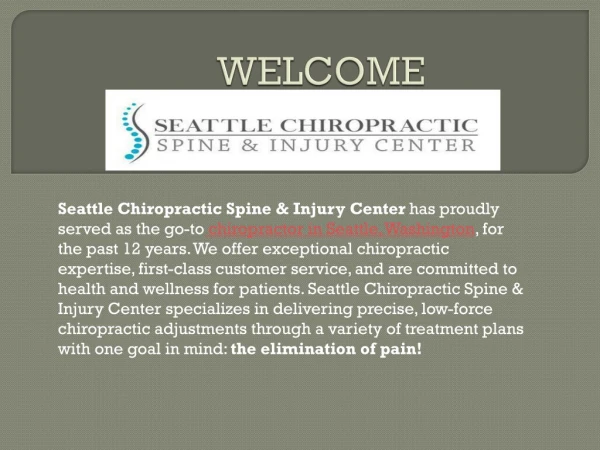 SEATTLE CHIROPRACTIC Spine & Injury Center