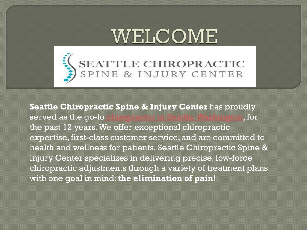 seattle chiropractic spine injury center