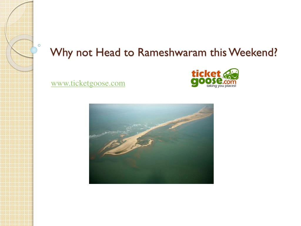 why not head to rameshwaram this weekend