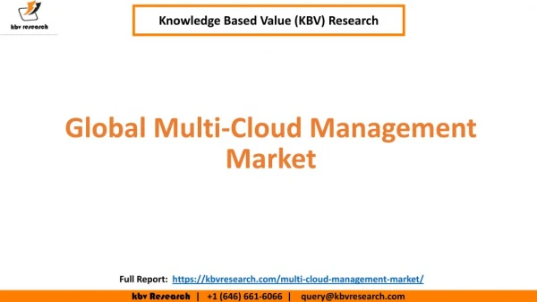 Global Multi-Cloud Management Market Size and Share