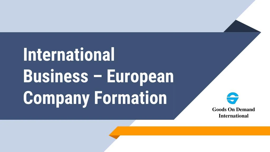 international business european company formation