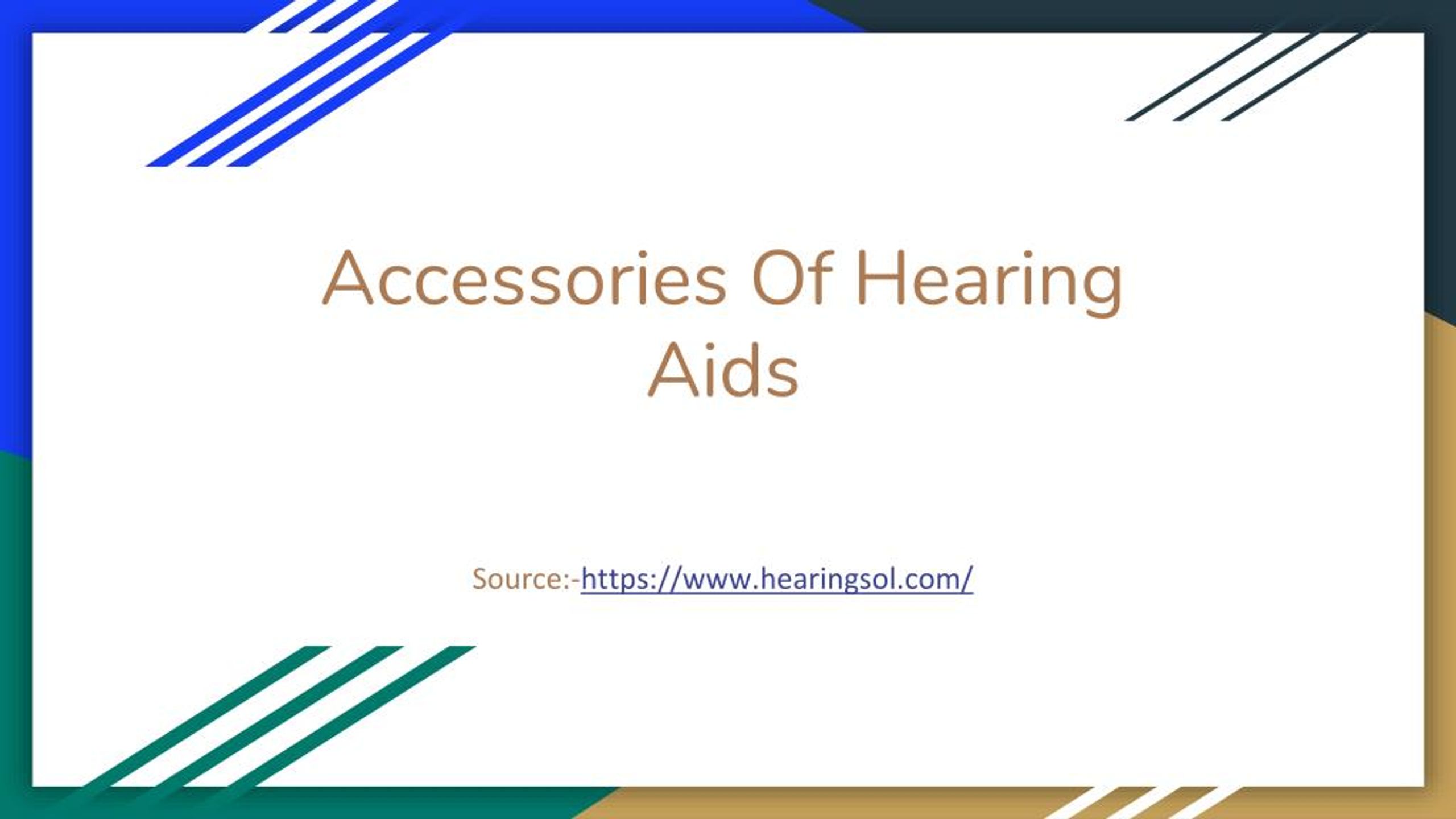 PPT - Hearing Aids Accessories PowerPoint Presentation, free download ...