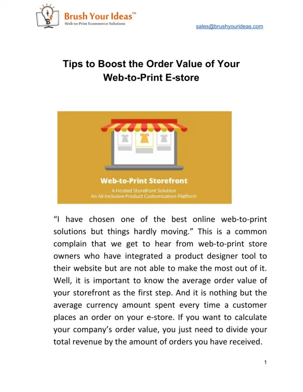 Tips to Boost the Order Value of Your Web-to-Print E-store