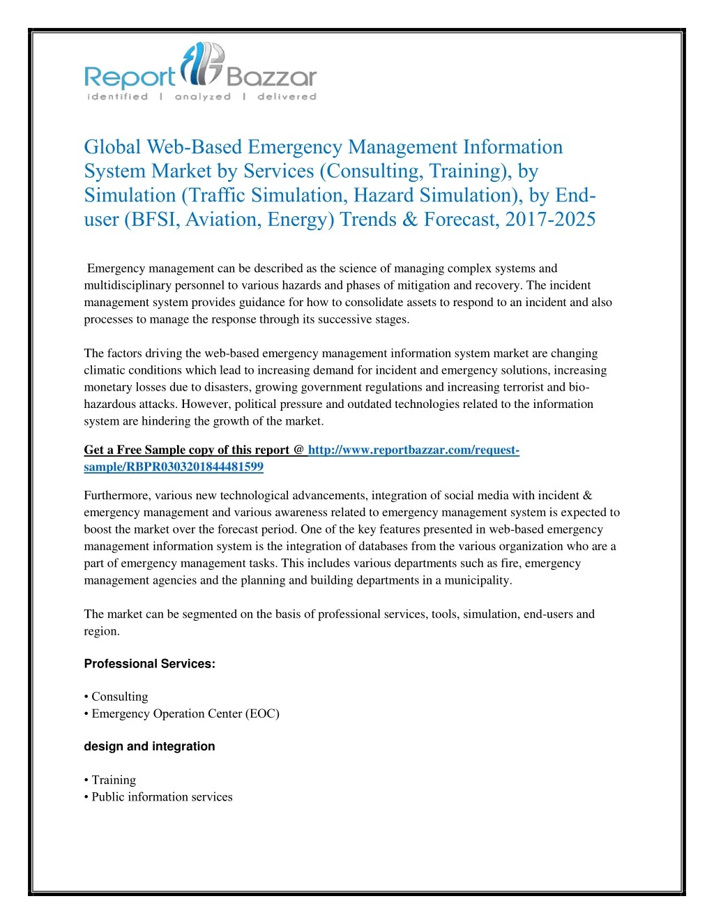 global web based emergency management information