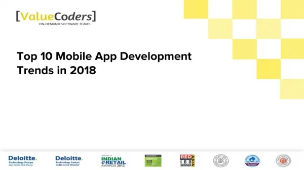 Top 10 Mobile App Development Trends in 2018