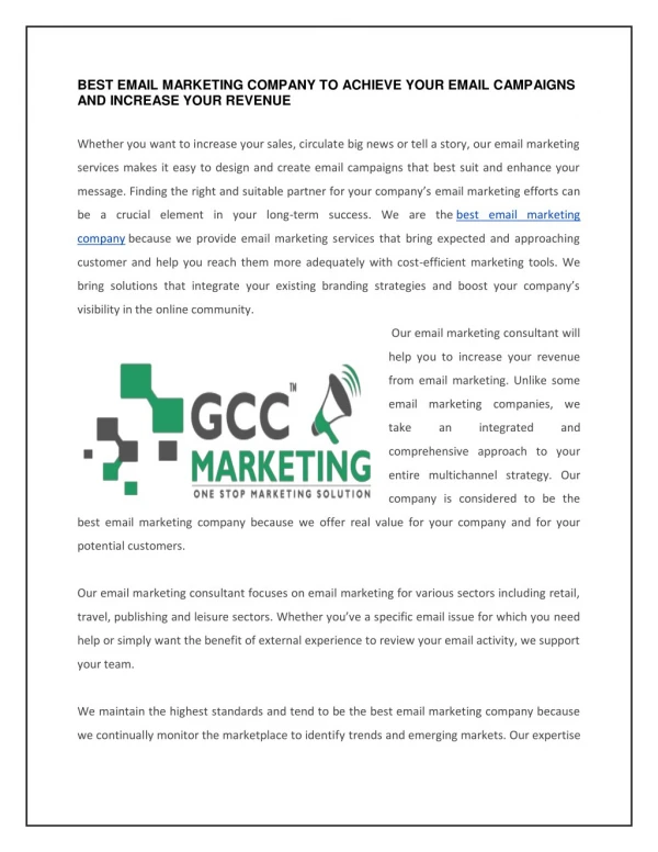 Best email marketing company