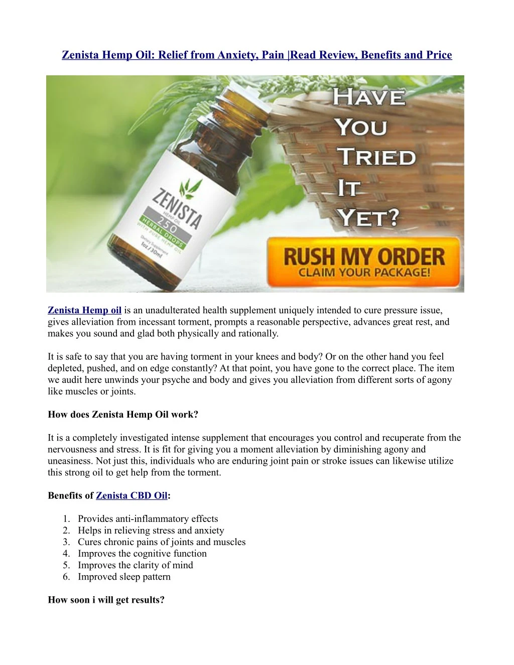 zenista hemp oil relief from anxiety pain read