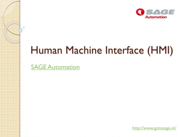 Introduction | Human Machine Interface (HMI) | Sage Automation