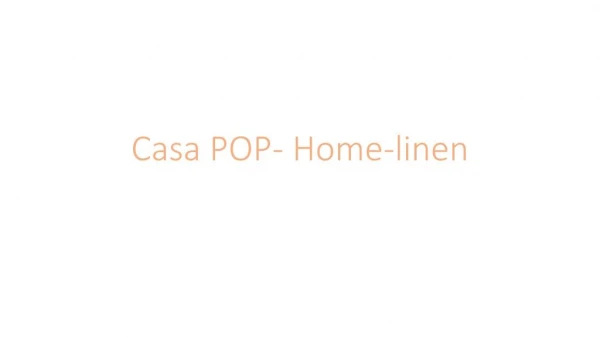 Raseel at Casa POP | Home Linen