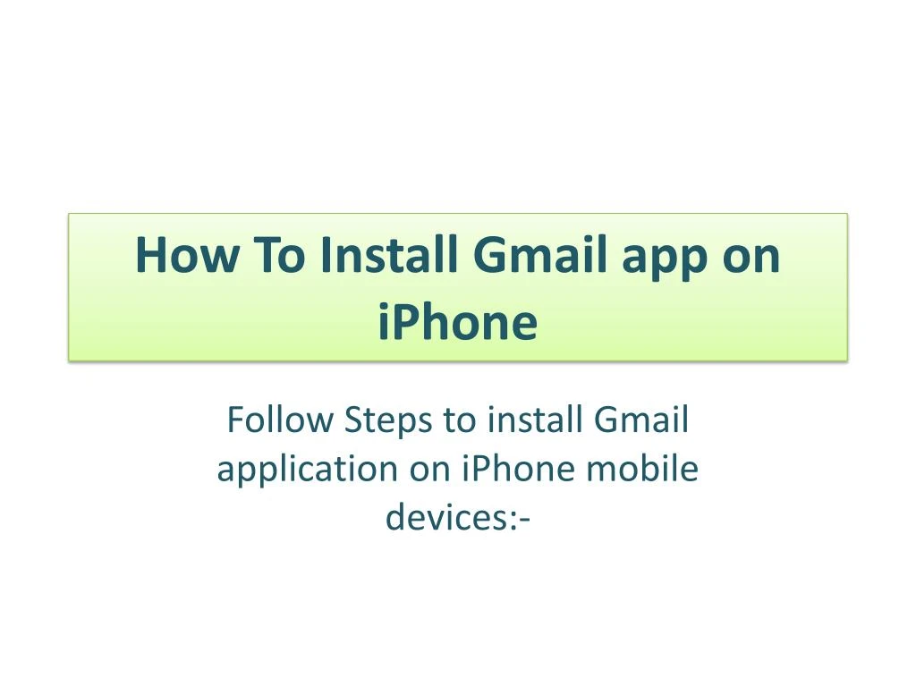 how to install gmail app on iphone