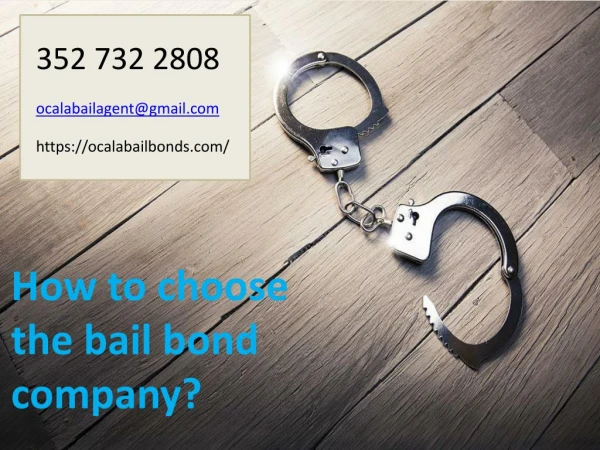 How to choose the bail bond company?