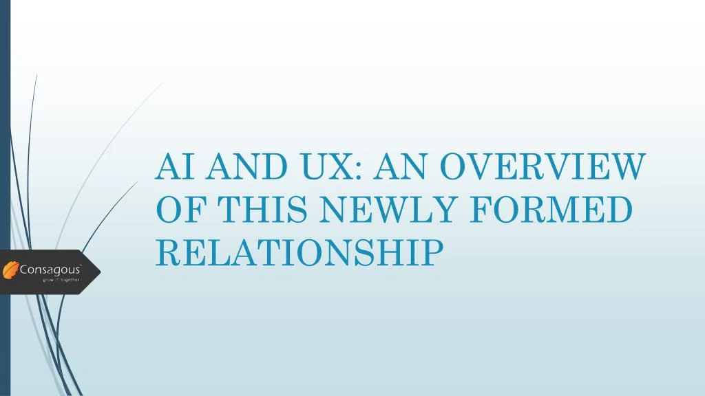 ai and ux an overview of this newly formed relationship