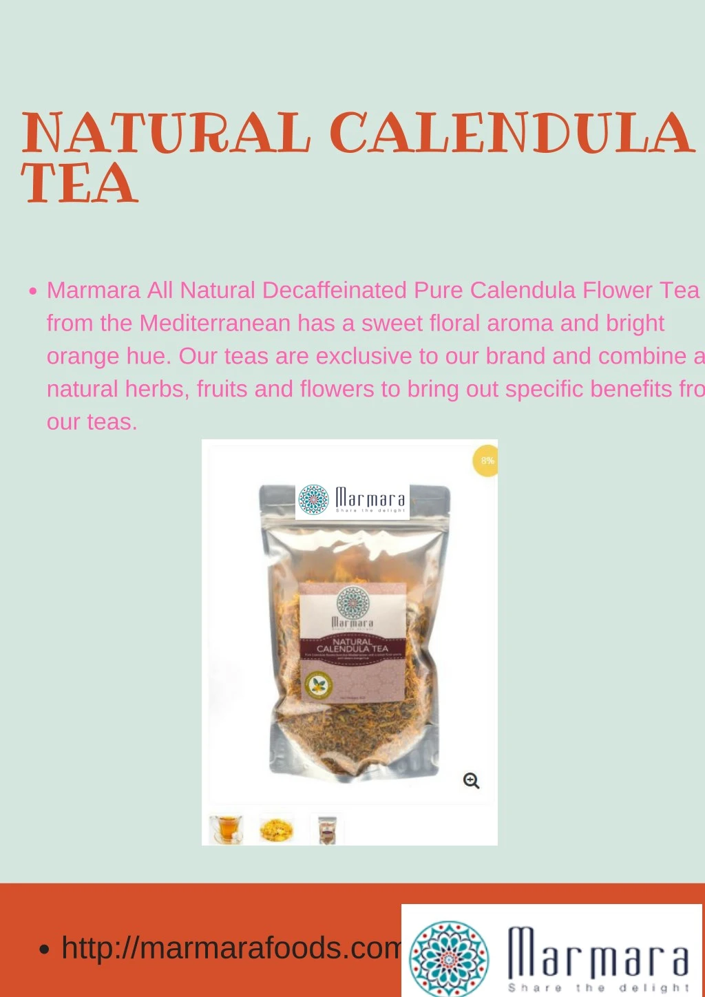 natural calendula tea
