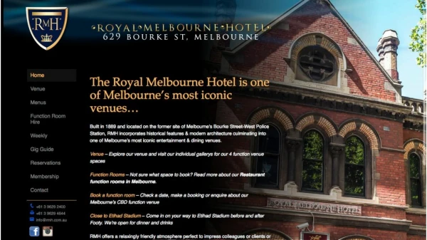 Royal Melbourne Hotel - Function Venue, Restaurant & Bar Melbourne CBD