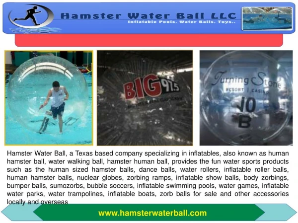 Bubble Soccer- Hamster Water Ball LLC