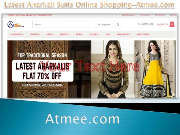 Buy Indian Designer Anarkali Suits Online Shopping | Atmee.com