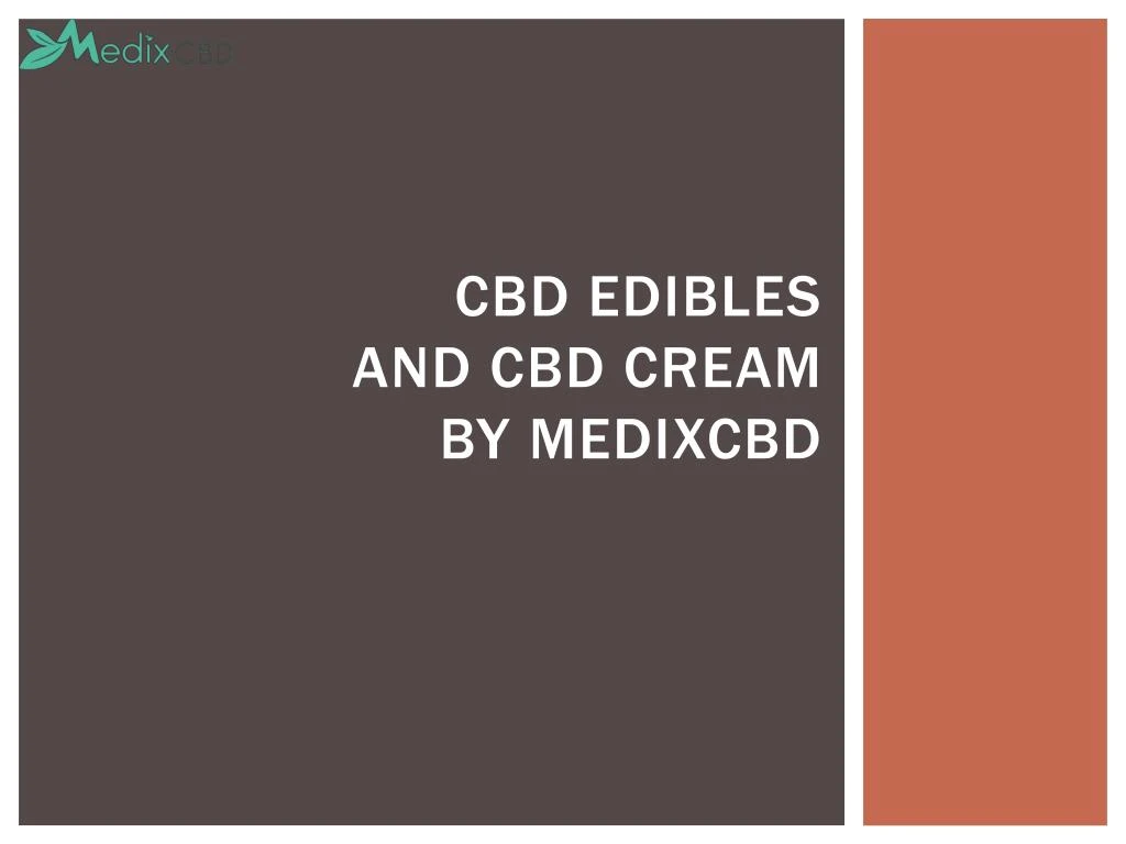 cbd edibles and cbd cream by medixcbd
