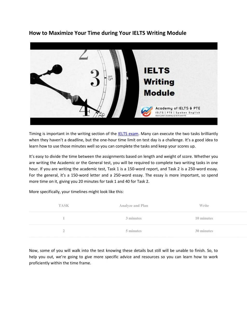 how to maximize your time during your ielts