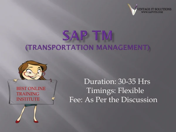 SAP Transportation Management PPT
