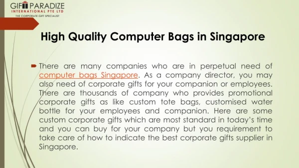High Quality Computer Bags in Singapore
