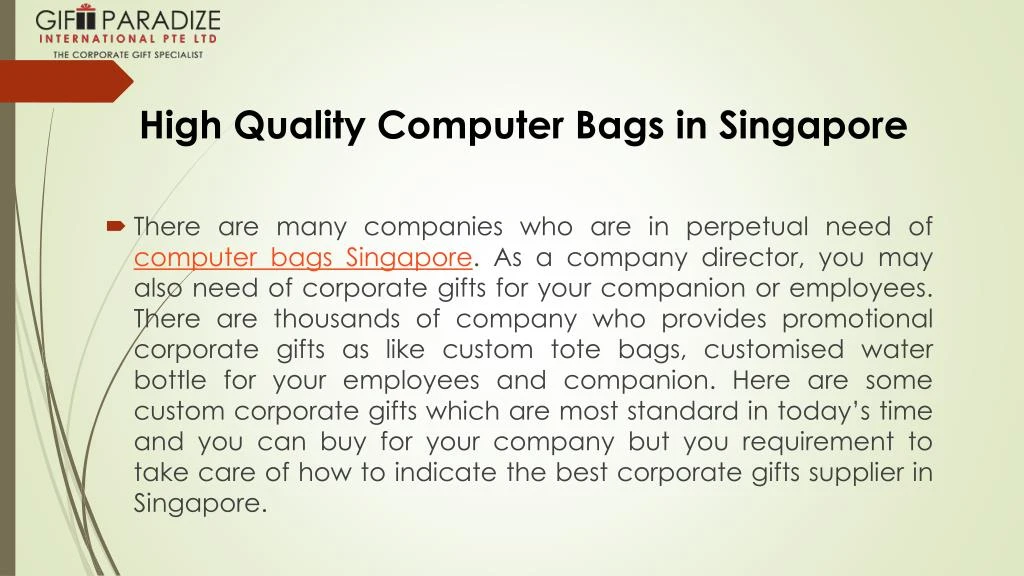 high quality computer bags in singapore