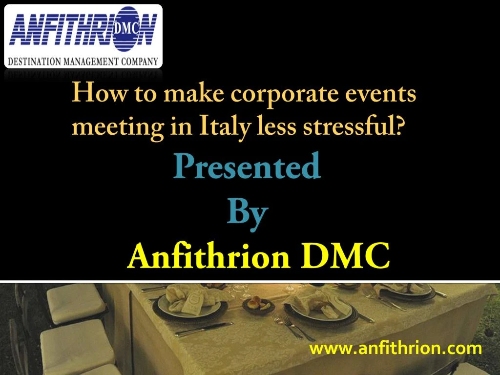 how to make corporate events meeting in italy