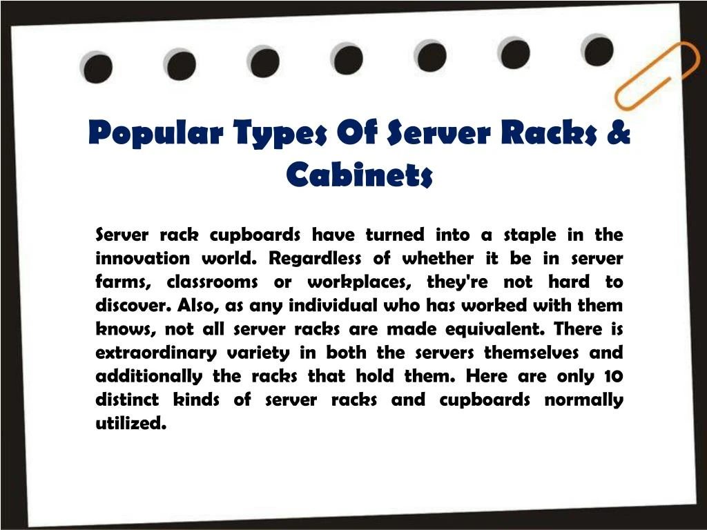 popular types of server racks cabinets