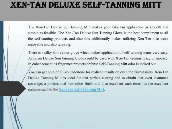 Xen-Tan Deluxe Self-Tanning Mitt