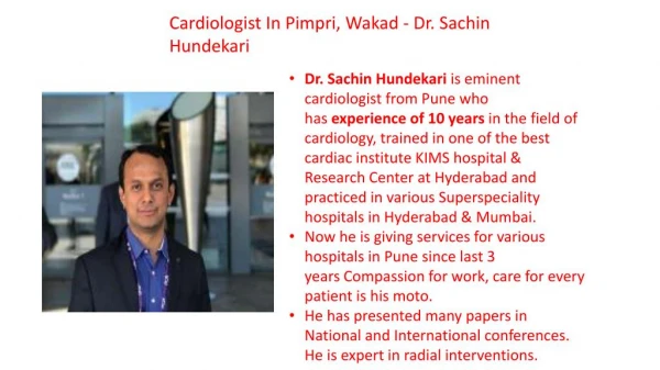 Cardiologist In Pimpri, Wakad | Dr. Sachin Hundekari