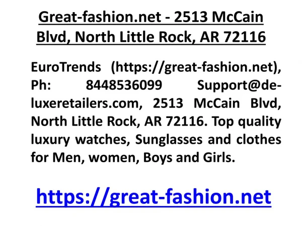 2513 McCain Blvd, North Little Rock - Great-fashion.net Ph 8448536099