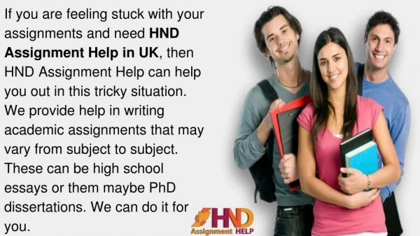 HND Assignment Help in UK