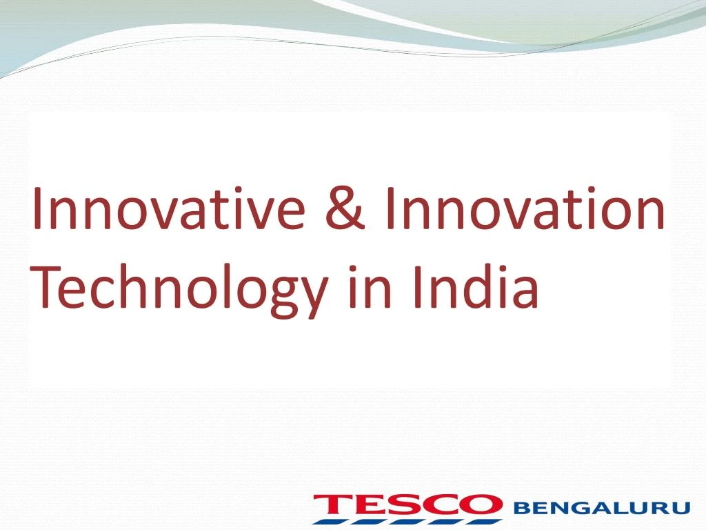 innovative i nnovation t echnology in india