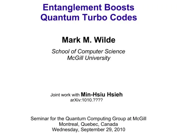 Entanglement Boosts Quantum Turbo Codes
