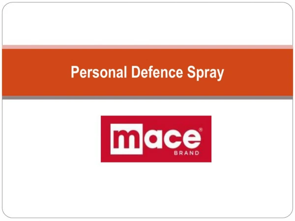 Personal Defence Spray