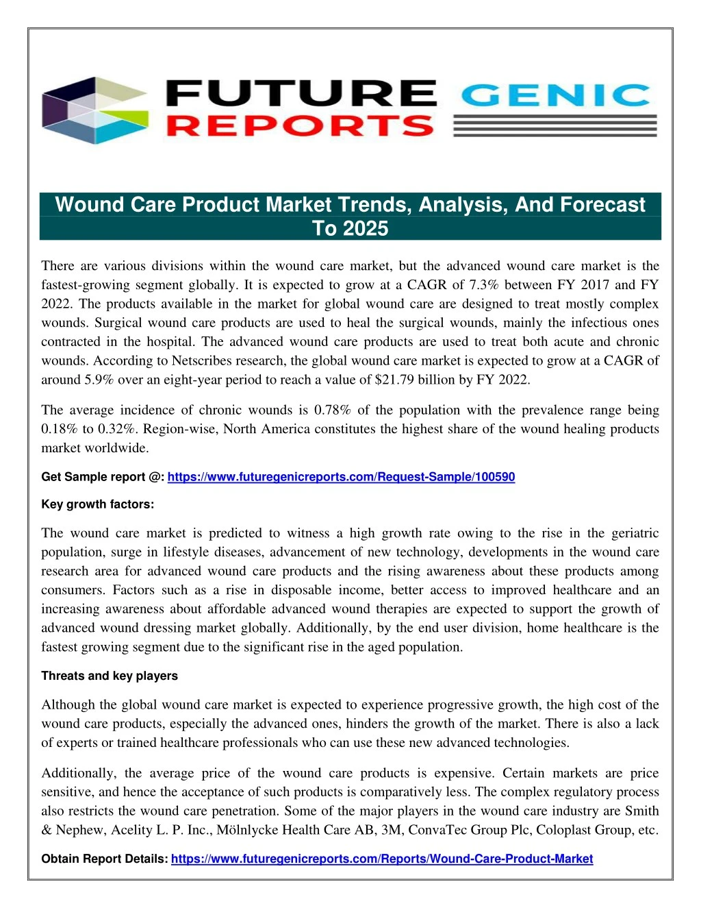 wound care product market trends analysis