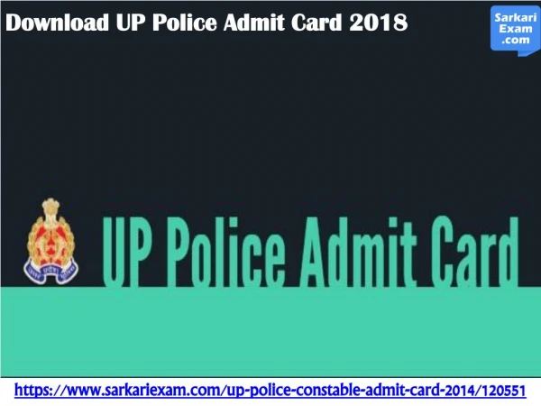 Download Uttar Pradesh Police Card 2018 - Sarkari Exam