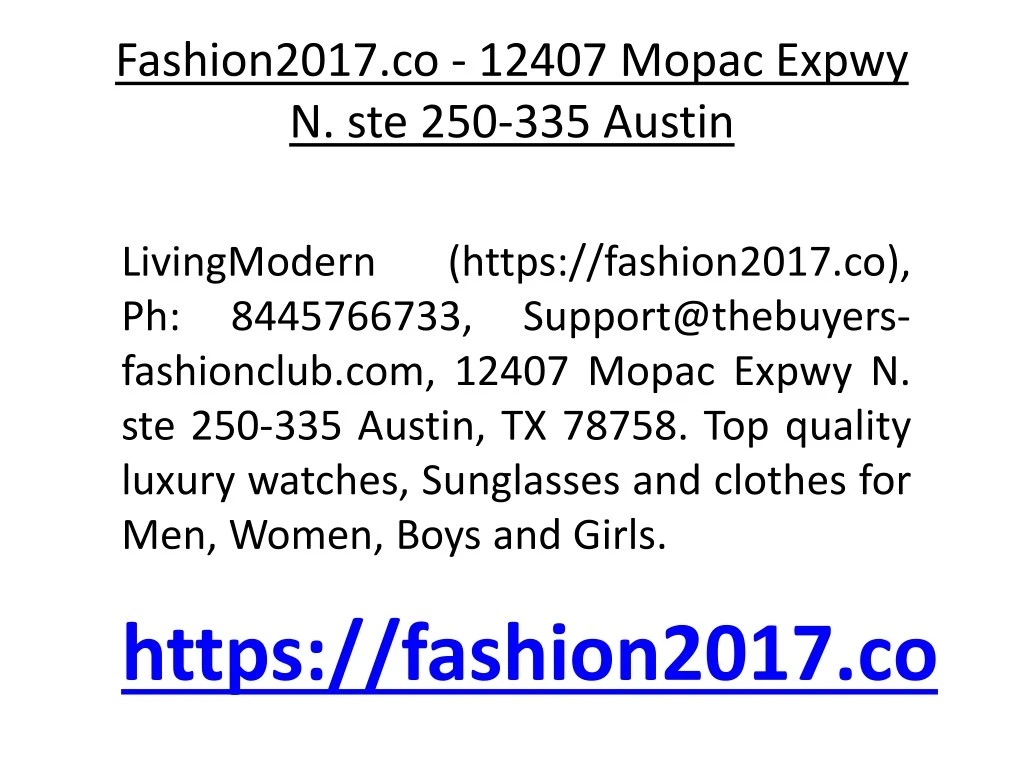 fashion2017 co 12407 mopac expwy