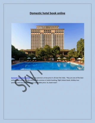 Domestic hotel book online