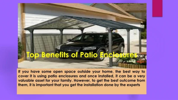 Top Benefits of Patio Enclosures