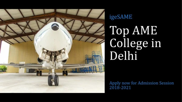 Best Aircraft Maintenance Engineering (AME) College In India - SAME, Delhi NCR