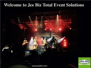 Welcome to Jee Biz Total Event Solutions - slide 1