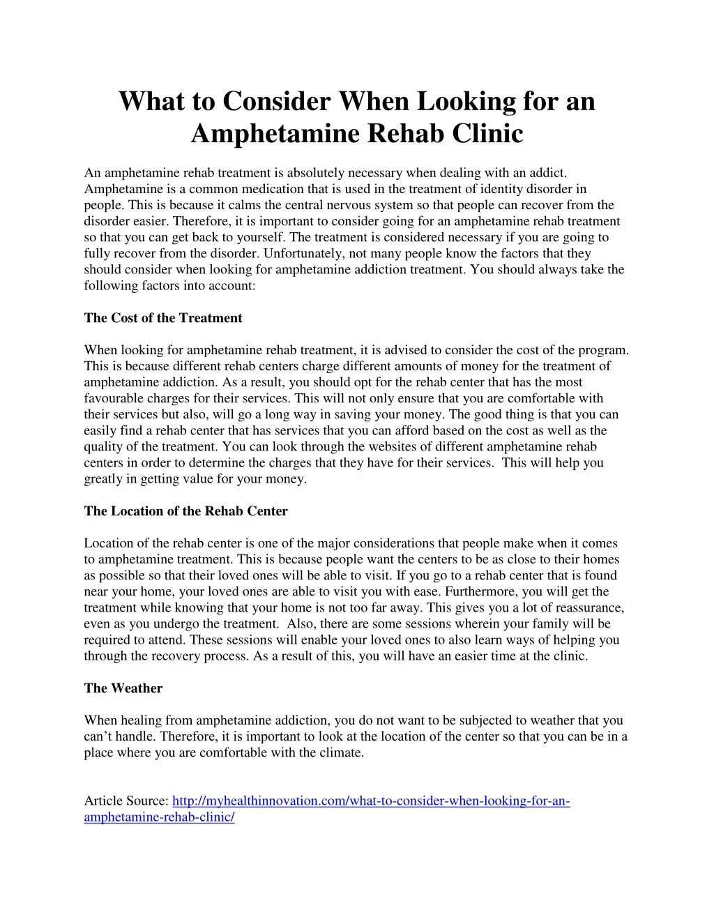what to consider when looking for an amphetamine